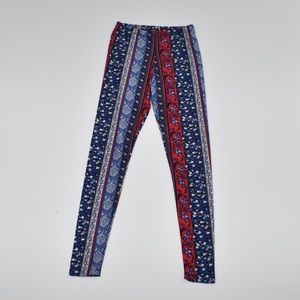 Rue21 Floral Stripes leggings